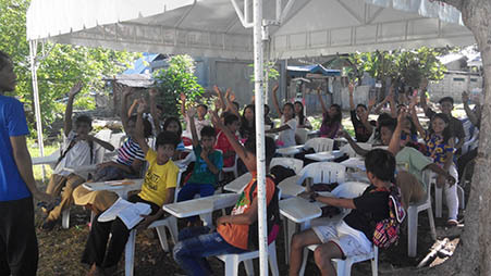 Teachers have frequently resorted to delivering classes outside under canvas, and in extreme heat, because of the lack of suitable classrooms.